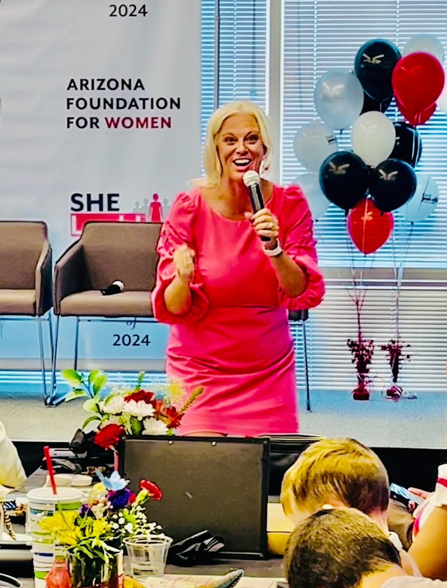 Jessica speaking at Arizona Foundation for Women SHE 2024 event