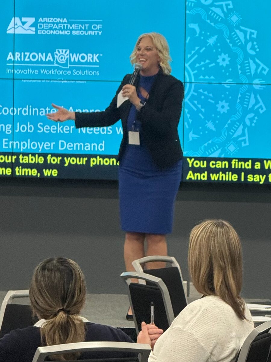 Jessica speaking at Arizona@Work / Dept of Economic Security event